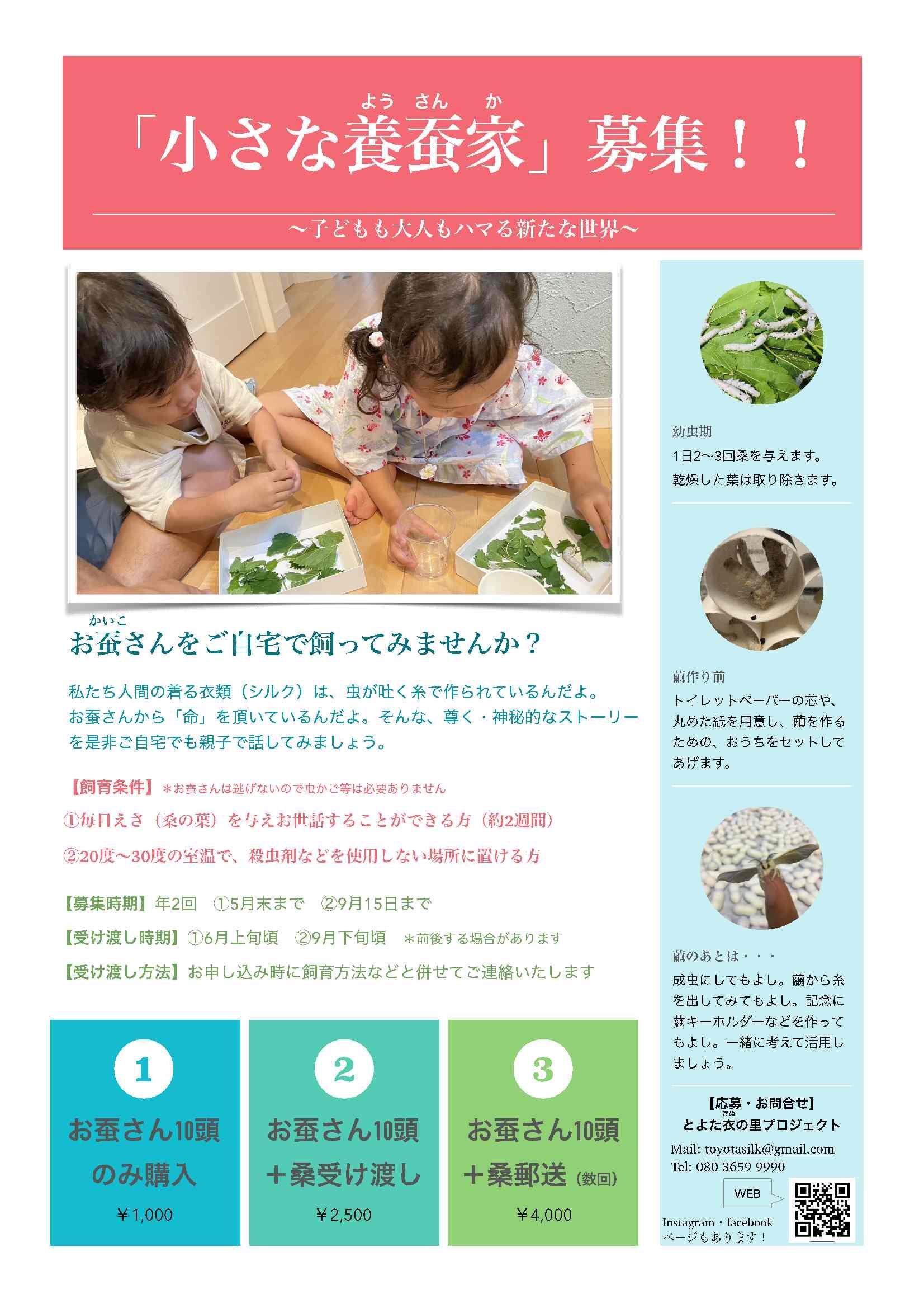 とよた衣の里プロジェクト お蚕さんを飼ってみよう‼