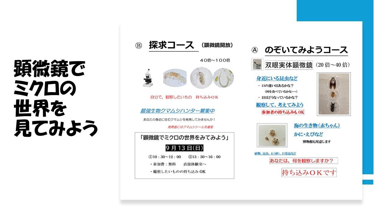 顕微鏡でミクロの世界をみてみよう